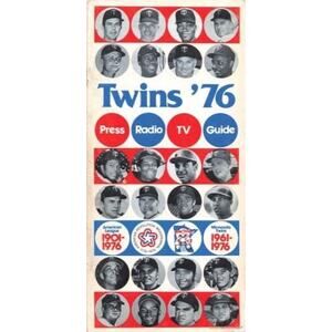 Twins '76 Press Radio TV Guide 1976 Minnesota Twins Cover On 12x8in Metal Sign